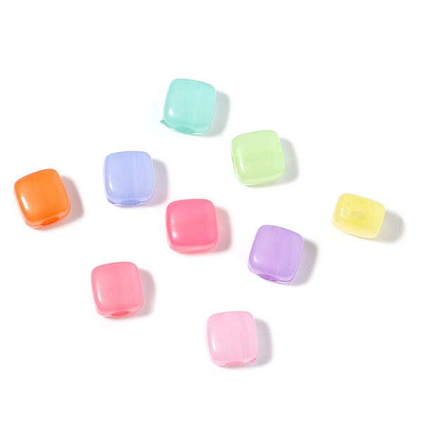 oly-5949580cdc0dcad492c8dff075f0d9c2 Wholesale 100Pcs Jelly Acrylic Loose Spacer Beads, Transparent Candy Colors, DIY Jewelry Making Accessory for Bracelets and Necklaces
