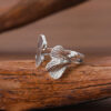 oly-5970670bda1f69324e93a38b8af875bb Wholesale Vintage Ginkgo Leaf Star Moon Adjustable Ring Zinc Alloy Unisex Jewelry Accessory For Gift And Boutique Resale