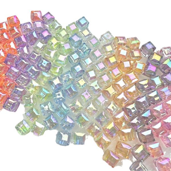 oly-5982baf757369a2cbf565416fa4a7ac5 Wholesale Stylish Prismatic Acrylic Loose Beads UV Coated High Transparency 8mm Square Beads for DIY Jewelry Bracelet Necklace Making Gift Party Craft