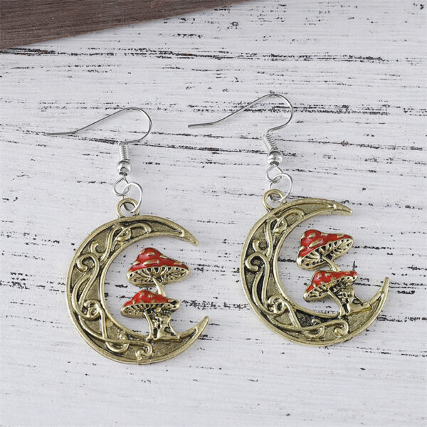 oly-599e825098a3ddf9d5907c616fbac23f Wholesale Moon And Mushroom Earring Necklace Set Cute Fashion Accessory For Girls Party Gift Boutique Resale