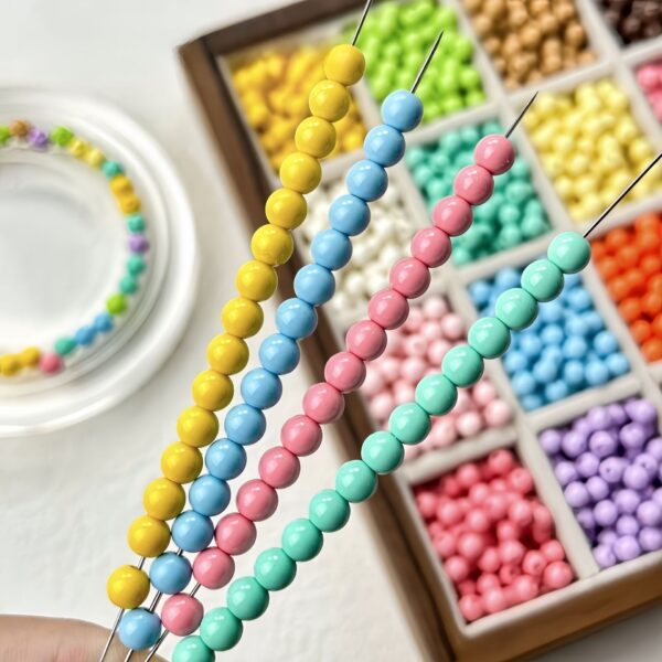 oly-59f07981a9013ce13dd3b7fa7c57746d Wholesale Acrylic Baking Paint Colorful Round Loose Beads for DIY Jewelry Making Phone Charm Bracelet Craft Supply