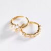 Wholesale Stainless Steel Electroplated Zircon Open Ring Irregular Geometric Minimalist Style Everyday Fashion Jewelry Accessory For Gift And Resale