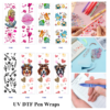 oly-59fff0e417a8d1c2aae0e1648b83c26e Wholesale 2/8/16pcs Western Cactus Skull Black Floral Cute Dog Leopard Paw Heart Flower Print Pen and Bookmark Stickers UV DTF Wraps OLY Exclusive
