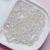 oly-5a1970811e240780ac5c78339ed5ec1f Wholesale Jelly Cat Eye Acrylic Loose Beads 8mm Light Green UV Plated Trendy DIY Phone Chain Jewelry Accessory