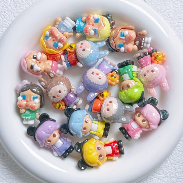 Wholesale Cute Cartoon Silicone Beads UV Plated Loose Beads for DIY Phone Charm Jewelry Making Craft Supply