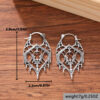Wholesale Retro Bohemian Hollow Design Earrings For Women Silver Tone Zinc Alloy Boutique Jewelry Accessory