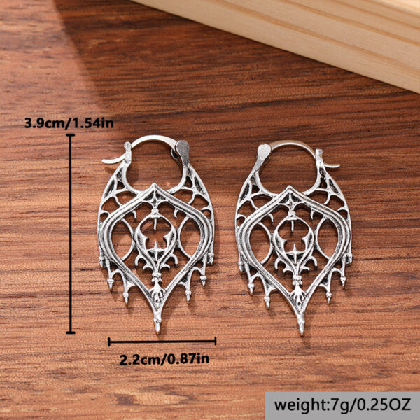 Wholesale Retro Bohemian Hollow Design Earrings For Women Silver Tone Zinc Alloy Boutique Jewelry Accessory