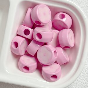 07-pink / Size is about 18mm, hole diameter is about 6mm