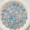 oly-5aec761819ed418dfec864a8bd15c537 Wholesale Electroplated Glow in the Dark Acrylic Round Beads with Flowing Pattern for DIY Phone Charms Keychains Fashion Accessory Gift Boutique