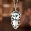 Wholesale Stylish Hip Hop Punk Owl Pendant Necklace Retro Antique Silver Finish Jewelry Accessory For Resale
