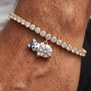 Husky round diamond bracelet