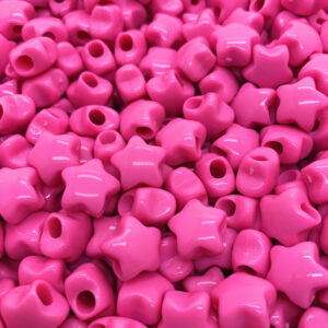 Wholesale Five Point Star Acrylic Loose Beads Red Solid Spacer Beads for DIY Bracelet Making Jewelry Accessory
