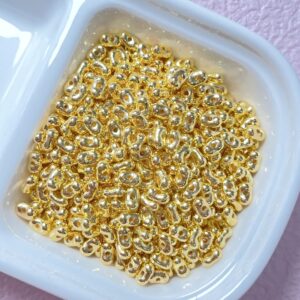 13-Gold / The size is about 4*6.5mm, the aperture is about 1.2mm