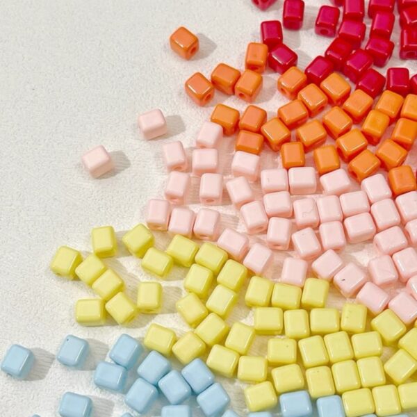 oly-5c50b58e71f772b10388ece2fc9085ef Wholesale Macaron Color Acrylic Loose Beads Square Round Baking Paint for DIY Jewelry Making Phone Charm Craft
