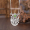 oly-5c52c134909064ed7e702d9134acb35c Wholesale Antique Silver Zinc Alloy Bohemian Oval Cactus Pendant Necklace With Green Stone Geometric Style Chic Jewelry Accessory For Party Gift