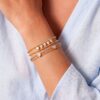 oly-5ca61d035367613112a207facc33e268 Wholesale Double Layer Stainless Steel Love Bracelet With Zircon Flower Tone Electroplated Unisex Jewelry Accessory For Everyday Wear
