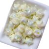 Wholesale 12mm UV Plated Cream Acrylic Star Beads DIY Phone Charm Car Key Accessory for Resale