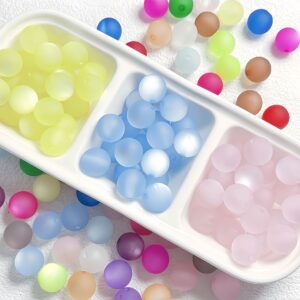 Wholesale 16mm Frosted Cat Eye Resin Beads Loose Round Beads for DIY Jewelry Phone Charms Keychains Bag Charms Craft Supply for Boutique Resale