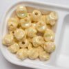Wholesale Acrylic Electroplated Cream Five Point Star Beads for DIY Phone Charms Keychains and Bag Charm Making