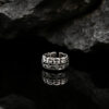 Wholesale Gothic Skull Goat Head Adjustable Open Ring Vintage Thorn Feather Design Unisex Fashion Jewelry Accessory