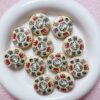 oly-5d3c1f2cbdd88feabd05598ca8d44273 Wholesale Printed Acrylic Red Round Loose Beads DIY Jewelry Making Bag Charm Car Key Accessory Gift OLY Exclusive