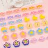oly-5d7aa09c6a4c594672cac247599dece5 Wholesale Flower Bear Candy Acrylic Beads with Dripping Oil Finish for DIY Bracelet Phone Charm Jewelry Making