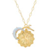 Wholesale 12 Zodiac Moon Opal Pendant Necklace For Women Casual Gift Fashion Accessory