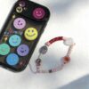 oly-5dac157eb87435912a0ce969ecebdccc Wholesale Light Purple Frosted Sugar Heart Acrylic Loose Beads for DIY Jewelry Phone Chain Necklace Car Hanging Fashion Accessory Gift Resale