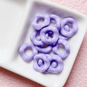 06-light purple / Size is about 16mm, inner ring is 6.5mm