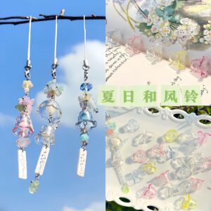 Wholesale Acrylic Jellyfish Wind Chime Loose Beads DIY Craft Supply for Bag Charm Keychain Pendant