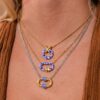 oly-5e51c7065c075f47d95f805cc7c366bf Wholesale 18K Gold Plated Stainless Steel Blue White Porcelain Pattern Necklace Stylish Jewelry Accessory For Women Boutique Resale