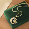 Wholesale Retro Sun Moon Star Pendant Necklace Bohemian Fashion Jewelry Accessory For Women Stylish Gift