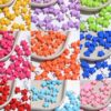 Wholesale Acrylic Star Loose Beads for DIY Phone Charm Keychain Making Trendy Red Jewelry Accessory Gift for Crafters