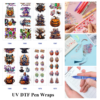 oly-5e751960c3b710fcc8d554bed0183004 Wholesale 2/8/16pcs Halloween Pumpkin Witch Haunted House Wolf Spooky Cupcake Quote Art Print Pen and Bookmark Stickers UV DTF Wraps OLY Exclusive