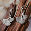 oly-5ea50c9c823f6da8827f25742ed2d546 Wholesale Zinc Alloy Retro Ginkgo Leaf Pendant Earrings Necklace Set Trendy Jewelry Accessory For Everyday Wear