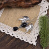 Wholesale Gothic Bat Wing Gemstone Pendant Necklace Vintage Halloween Jewelry For Everyday Layering