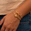 oly-5f75b5c26a6dd181050979182b810752 Wholesale Food Themed Cupcake Cookie Stretch Bracelet Electroplated Copper Chic Fashion Accessory For Boutique Resale And Everyday Wear