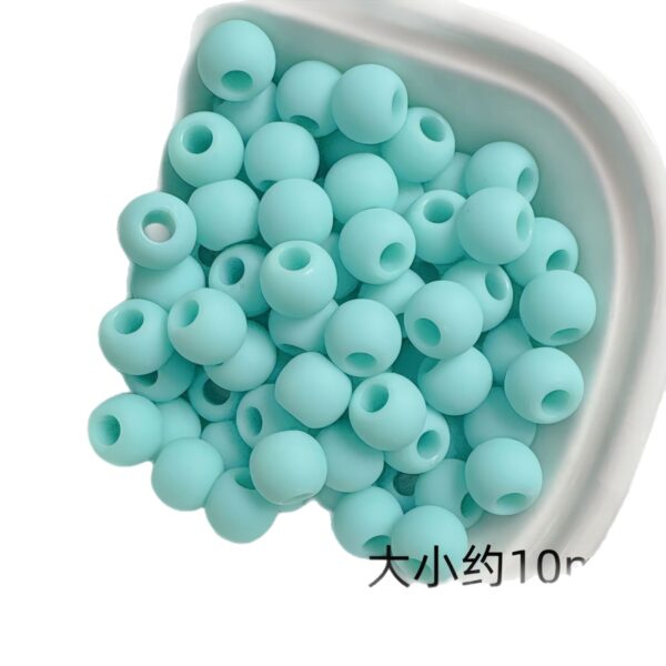 oly-600260190bce0d79bc32caa22aec8b43 Wholesale Frosted Acrylic Macaron Large Hole Round Loose Beads for DIY Jewelry Making Fashion Accessory