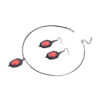 Wholesale Zinc Alloy Gothic Style Red Earrings And Necklace Set Fashion Jewelry For Women Party Wear