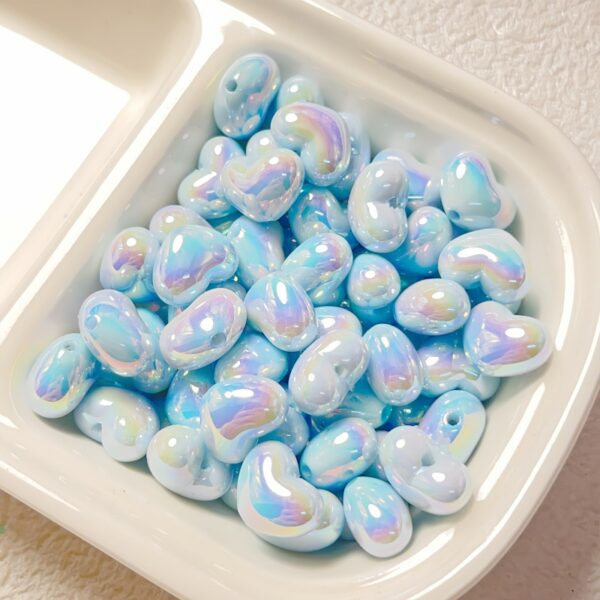 oly-6019279b60a5ef42720fb4b667dc6420 Wholesale Cream Chubby Heart Acrylic Beads DIY Jewelry Accessory for Phone Chains Bracelets Necklaces