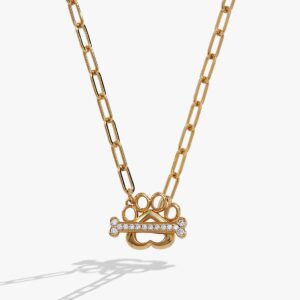 Claw print bone necklace
