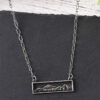 Wholesale Fashion Accessory Geometric Hollow Pendant Necklace With Forest Mountain Pine Tree Design Antique Silver Zinc Alloy Boutique Resale