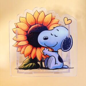 B631-sunflower snoopy pen holder