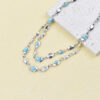 oly-609e0746b19c455ec2d0fa096199584f Wholesale Vintage Ethnic Style Turquoise Double Layered Necklace Trendy Chic Jewelry Accessory For Boutique Resale And Gift