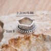 oly-60b8c5e1862aa91ddf9814ab42c08a8f Wholesale Vintage Bohemian Carved Spinner Ring For Women Silver Tone Wide Band Fashion Jewelry Accessory