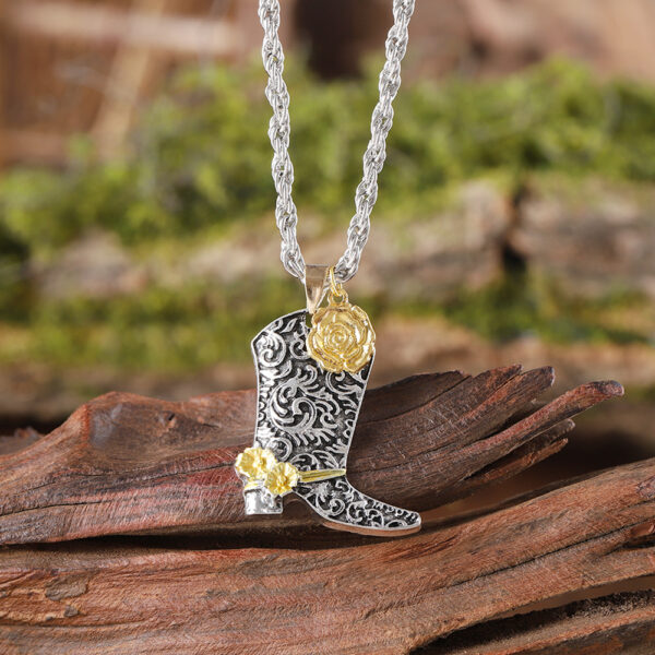 oly-60dd8c6e6415034d9439a56b0bca3ab7 Wholesale Hip Hop Punk Boot Pendant Necklace Fashion Jewelry Gift