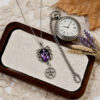 oly-60ef95a5a99fa1150709f33a94fe280e Wholesale Gothic Punk Purple Star Thorn Vine Pendant Necklace Chic Fashion Accessory For Boutique Resale