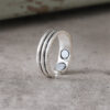 Wholesale Trendy Gold Striped Magnetic Ring Open Adjustable Unisex Zinc Alloy Jewelry Accessory Gift Boutique Resale