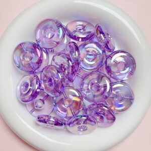 07-purple / The size is about 27mm and the aperture is about 2.0mm.