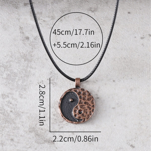 oly-616a72abf134a8b64fd8fb90772d0a42 Wholesale Retro Tai Chi Bagua Yin Yang Alloy Necklace Stylish Vintage Bronze Finish Fashion Accessory For Resale